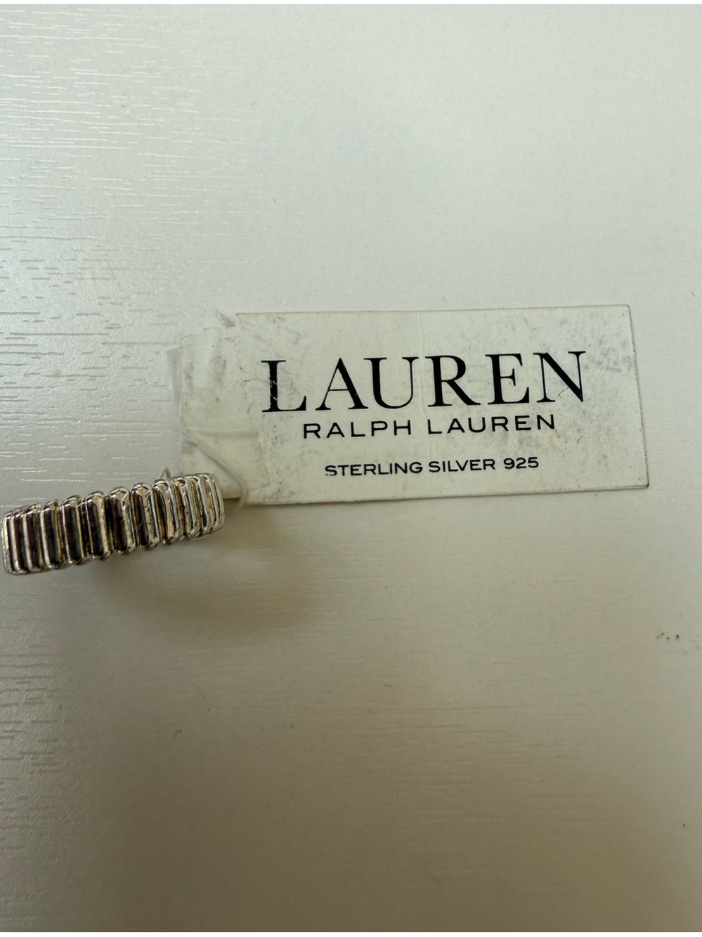 Ralph Lauren Sterling Silver ridged ring size 7